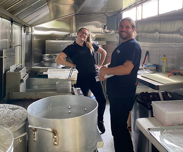 Healthy Cafe Catering Co. staff in the kitchen